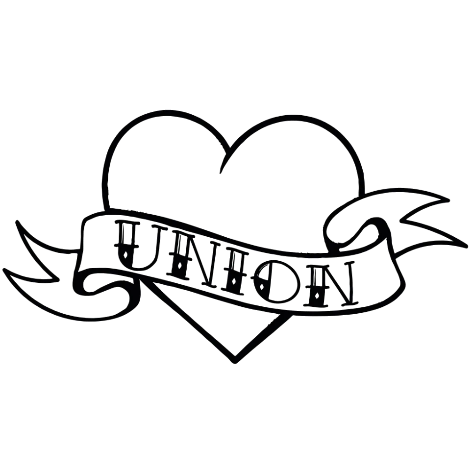 Hauttattoo - Union Herz