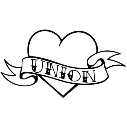 Hauttattoo - Union Herz