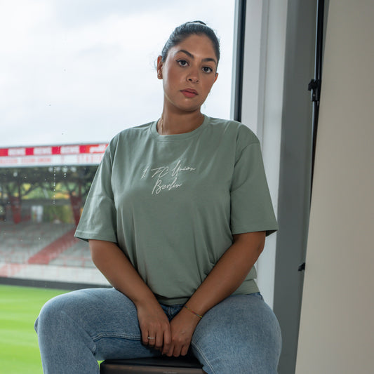 Oversized Shirt pastell - grün
