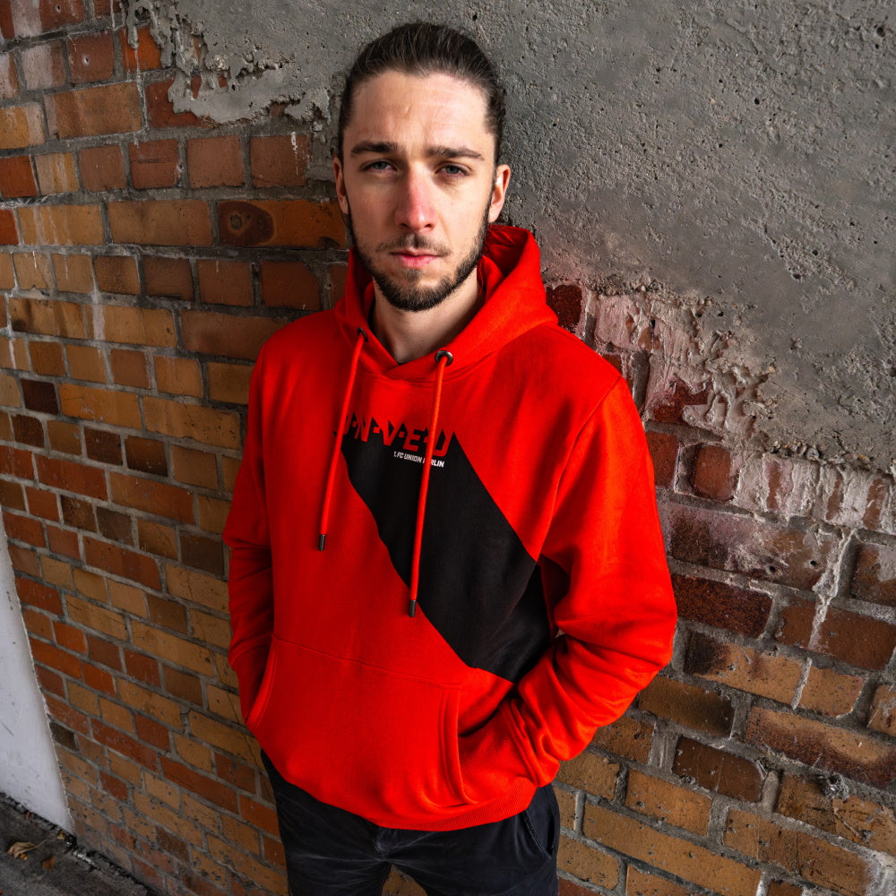 Hoodie UNVEU - rot