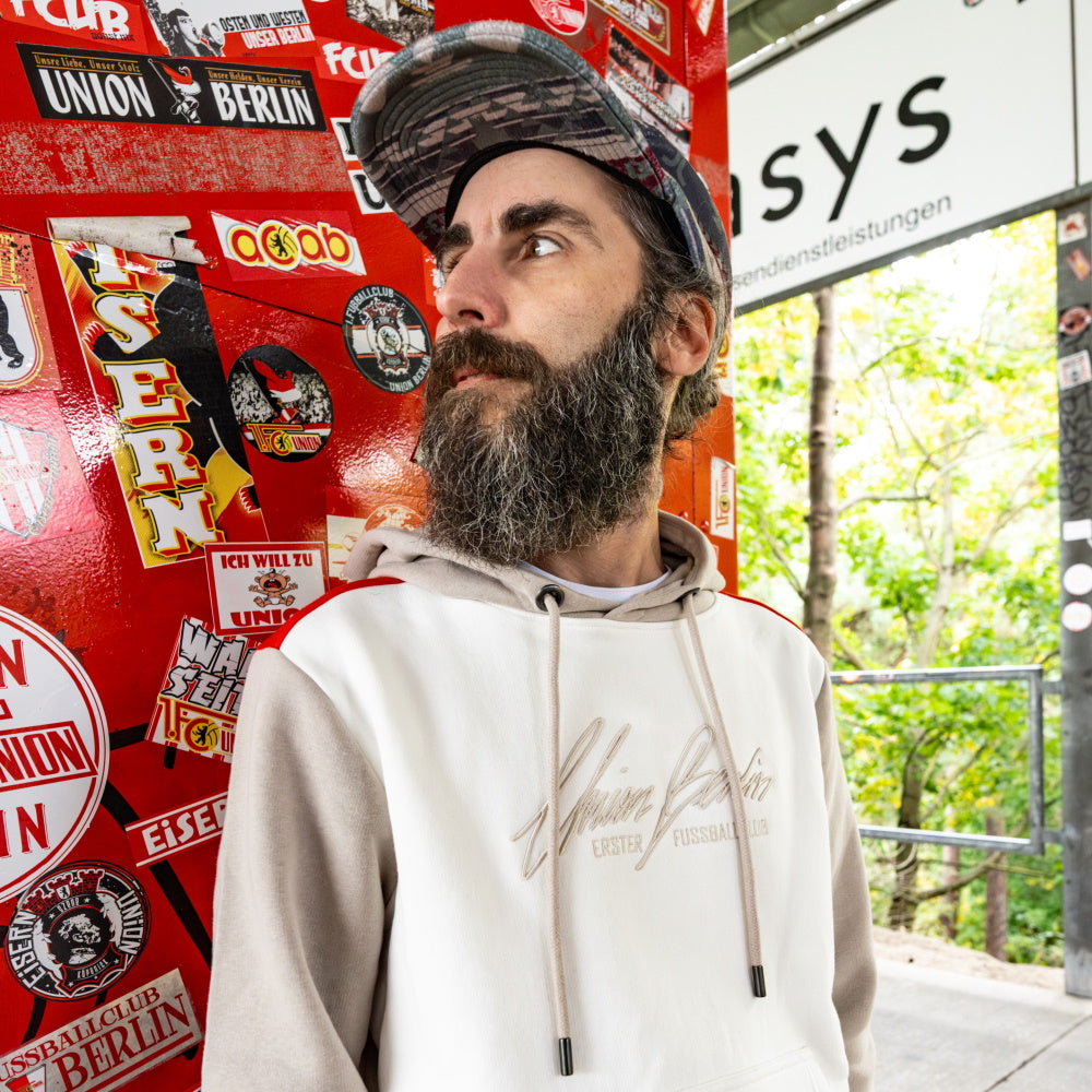 Hoodie Union Berlin - weiß/beige