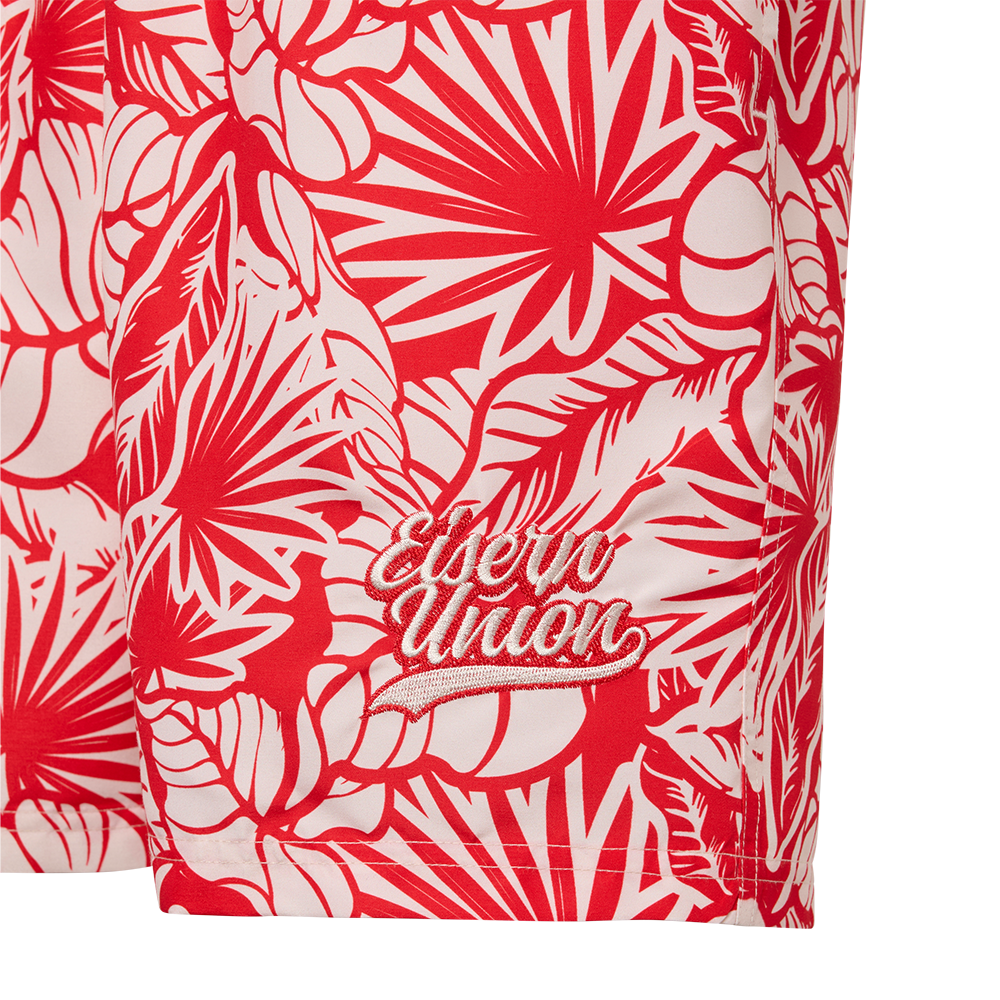 Badehose Hawaii - rot/weiß