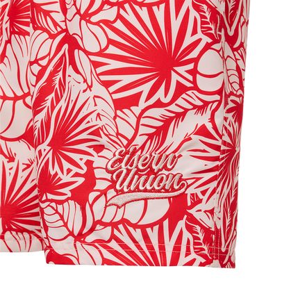 Badehose Hawaii - rot/weiß