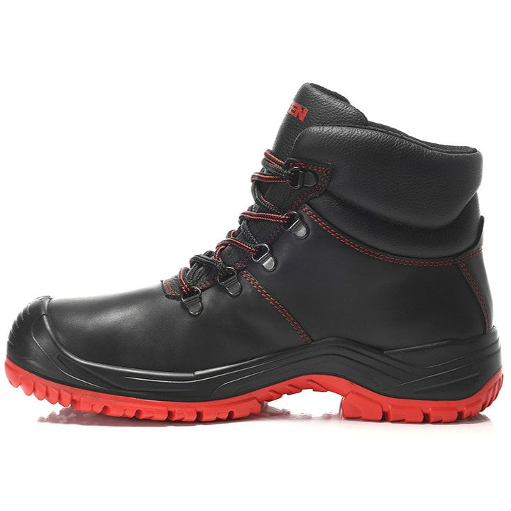 ELTEN Sicherheitsstiefel Vereinslogo - schwarz/rot