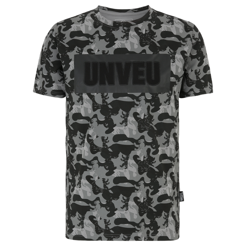 T-Shirt UNVEU Camouflage - dunkelgrau