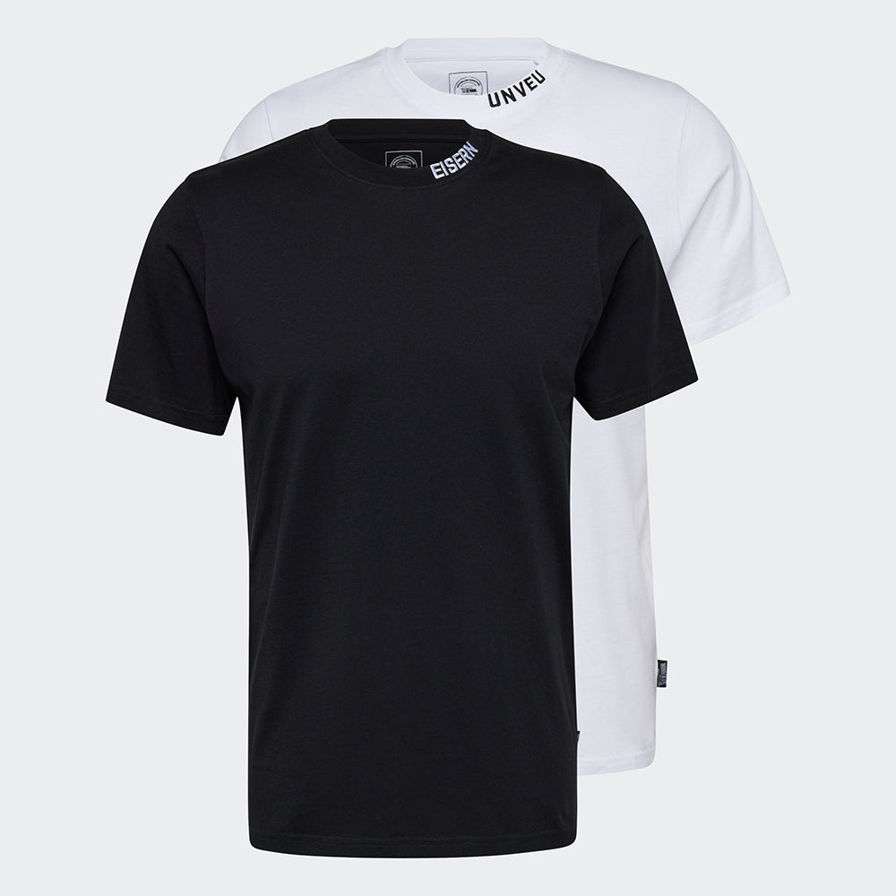 T-Shirts Doublepack UNVEU -schwarz/weiß