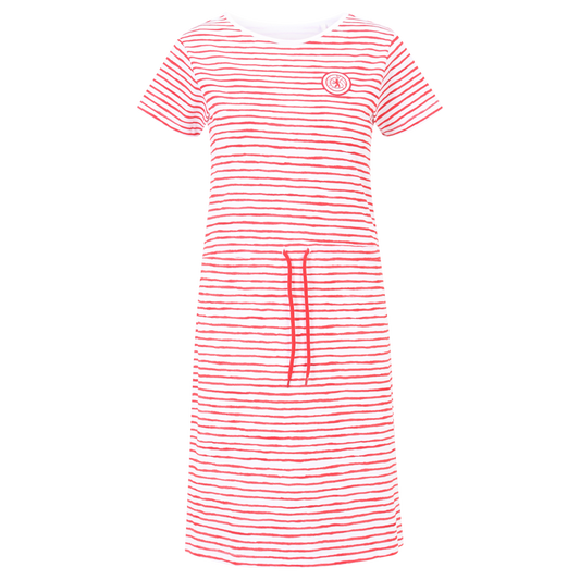 Kleid UNVEU Bär - rot/weiß