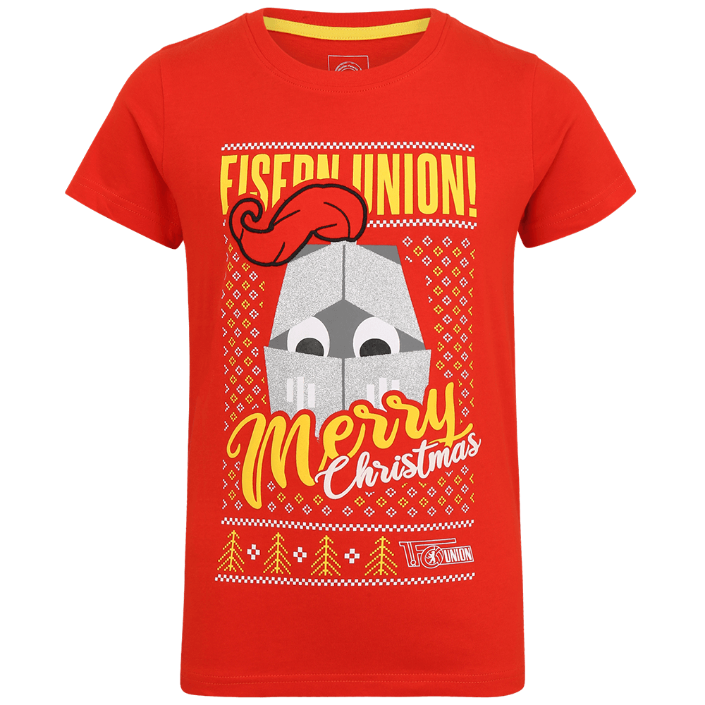 Kinder T-Shirt Merry Christmas - rot