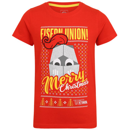Kinder T-Shirt Merry Christmas - rot