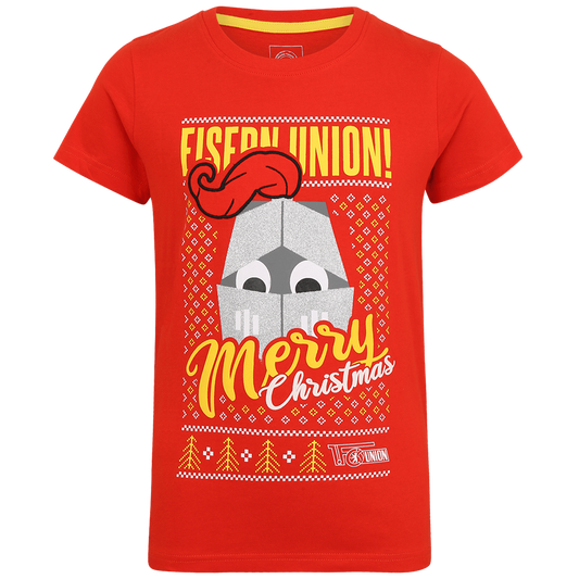 Kinder T-Shirt Merry Christmas - rot