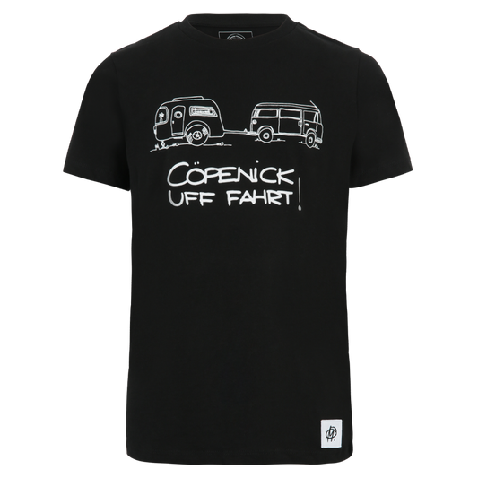 Kinder T-Shirt Camping - schwarz
