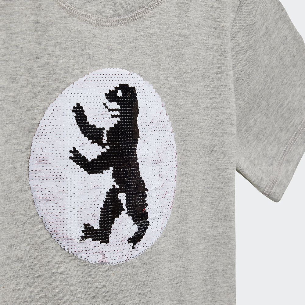 Kinder T-Shirt Pailetten - grau