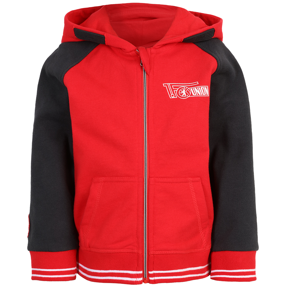 Kinder Kapuzenjacke Keules Knirps - rot/grau