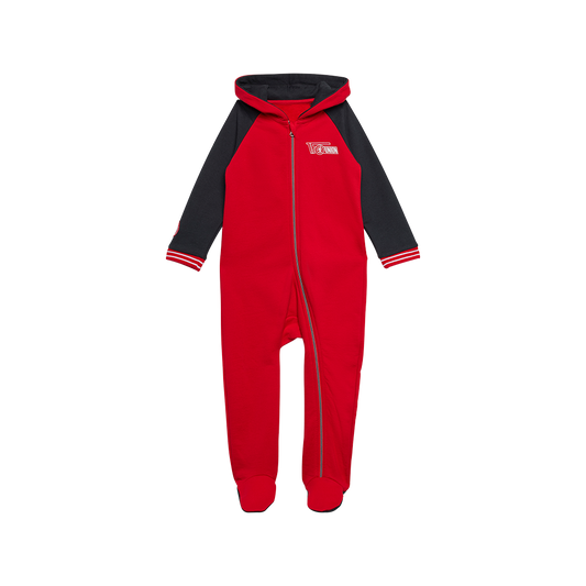 Baby Overall Keules Knirps - rot/grau