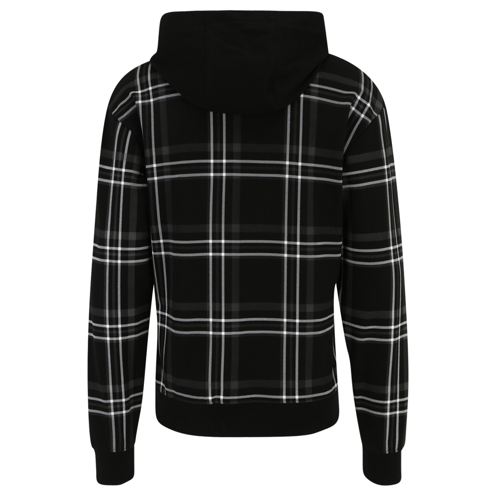 Kapuzenpullover UNVEU kariert - schwarz