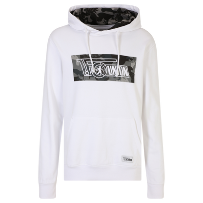 Kapuzenpullover camouflage Logo - weiß