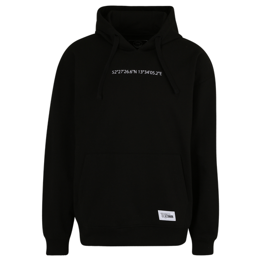 Kapuzenpullover Koordinaten - schwarz