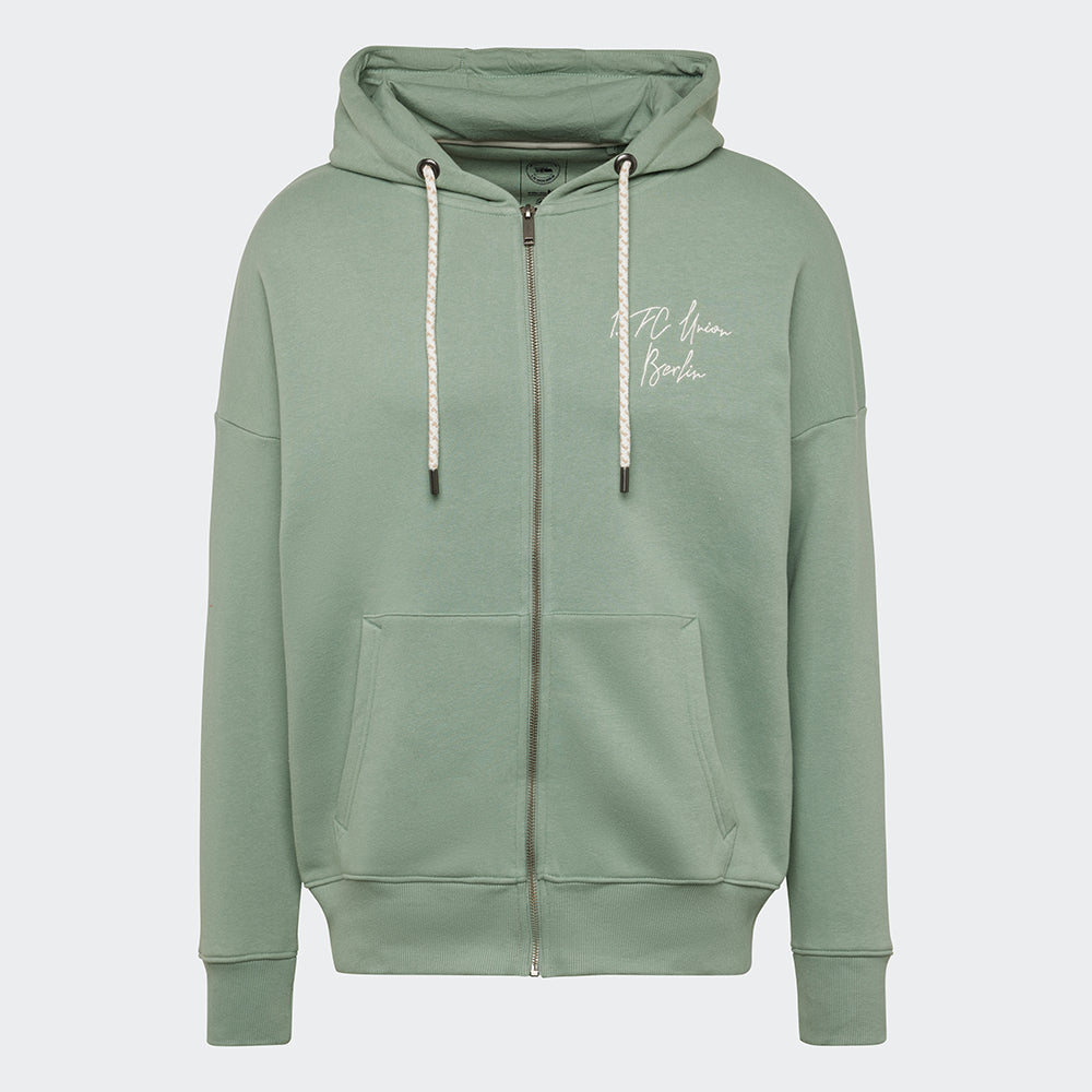Oversized Sweatjacke pastell - grün