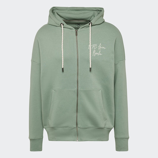 Oversized Sweatjacke pastell - grün