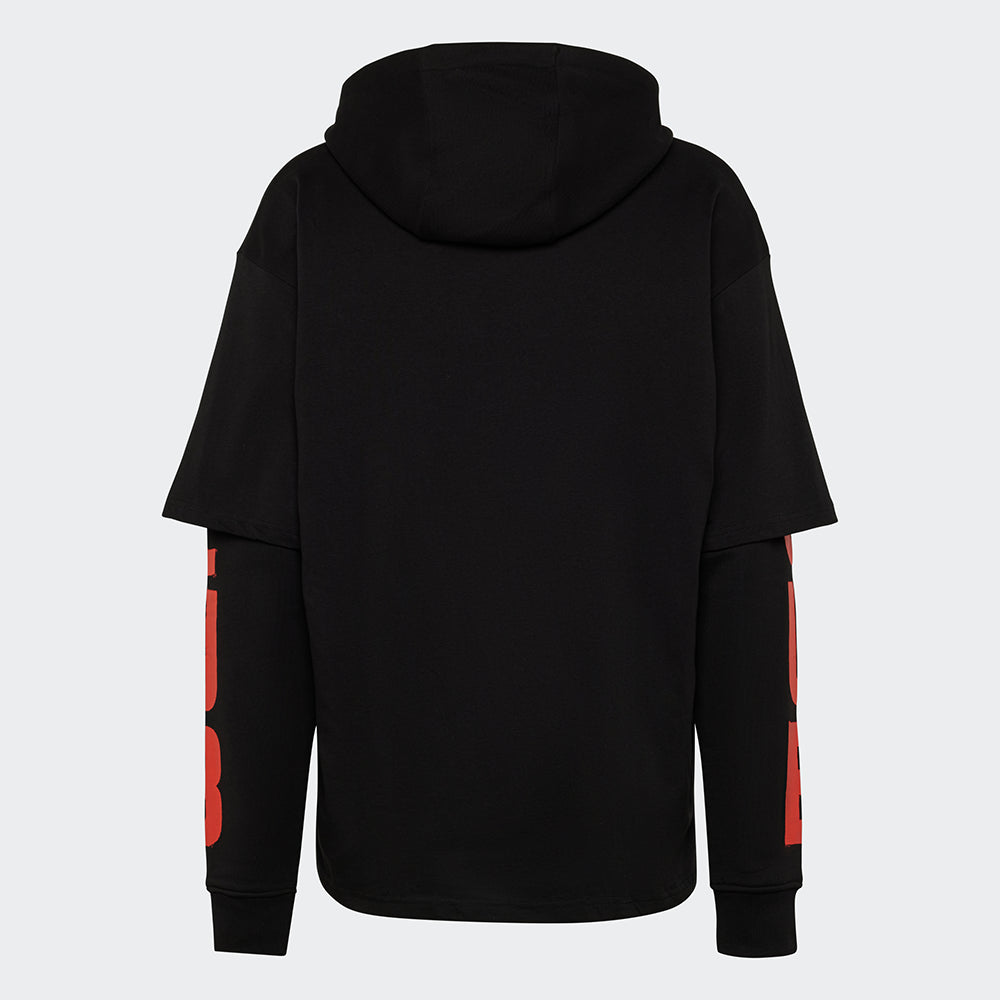 Kapuzenpullover FCUB oversized - schwarz
