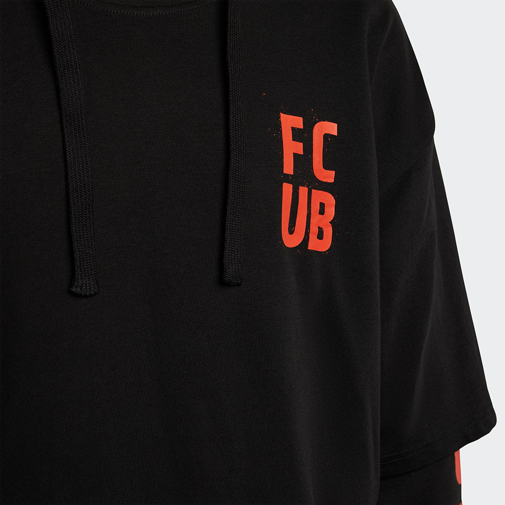 Kapuzenpullover FCUB oversized - schwarz