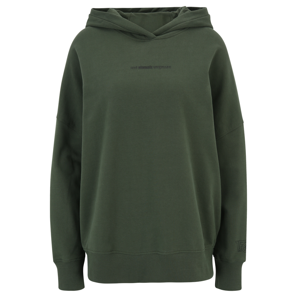 Frauen Kapuzenpullover Eisern Union oversized - grün