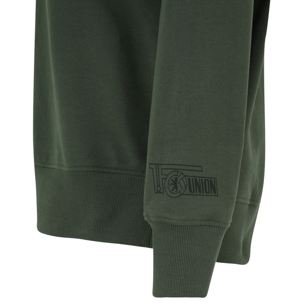 Frauen Kapuzenpullover Eisern Union oversized - grün