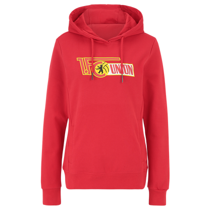 Frauen Kapuzenpullover Logo - rot