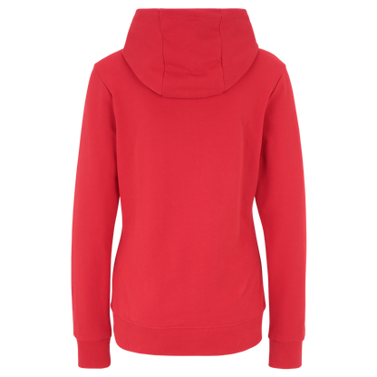 Frauen Kapuzenpullover Logo - rot