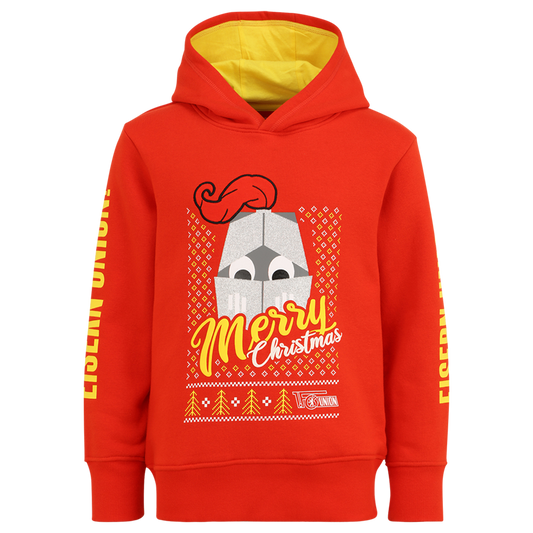 Kinder Kapuzenpullover Merry Christmas - rot