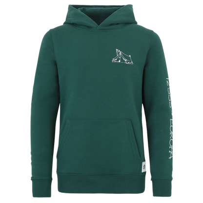 Kinder Kapuzenpullover Camping - grün