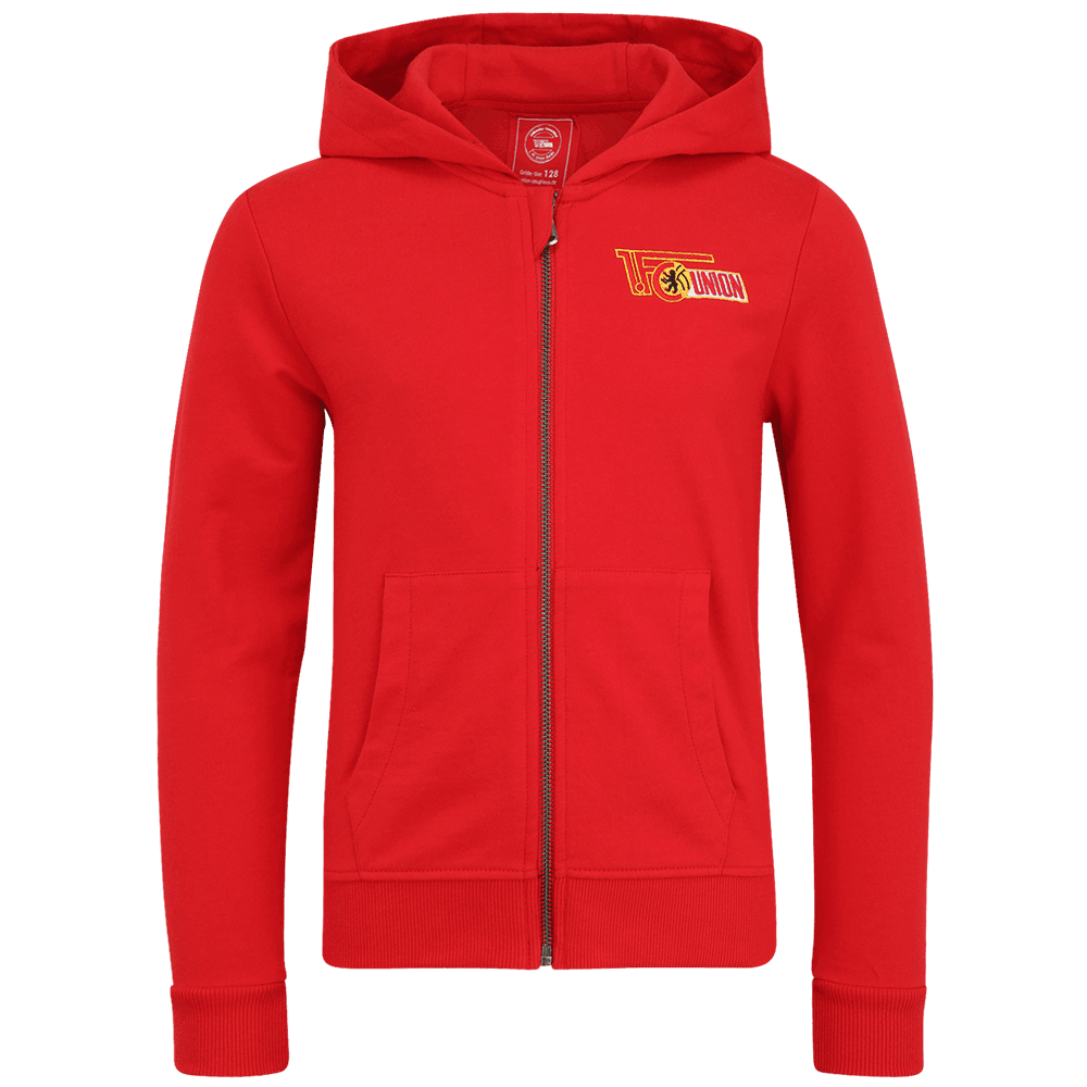 Kinder Kapuzenjacke Logo - rot