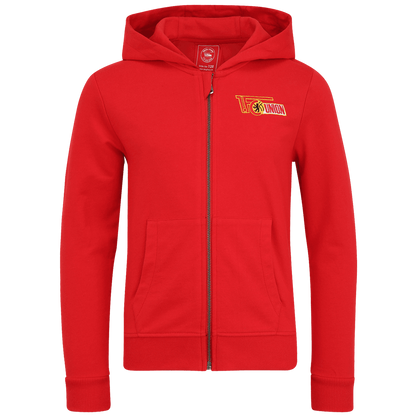 Kinder Kapuzenjacke Logo - rot