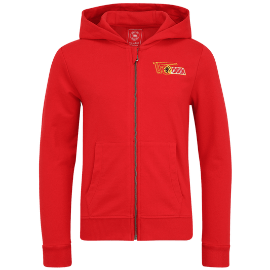 Kinder Kapuzenjacke Logo - rot