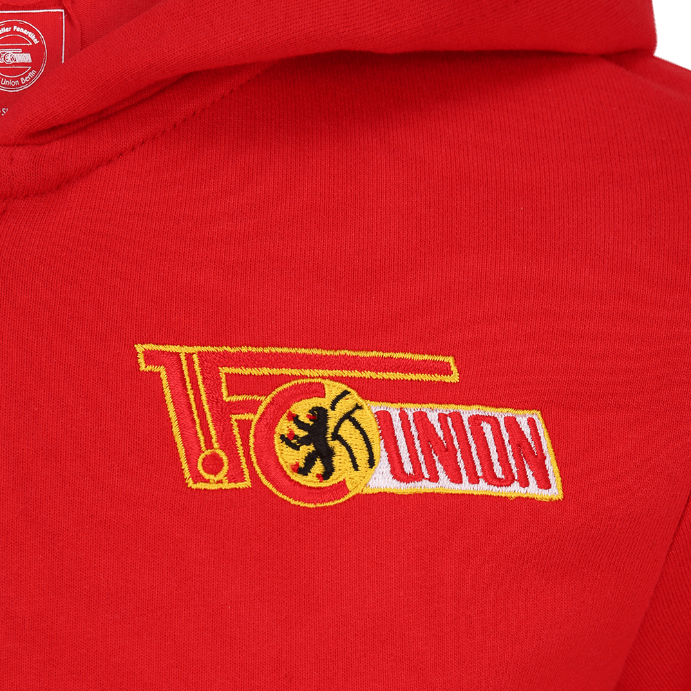 Kinder Kapuzenjacke Logo - rot