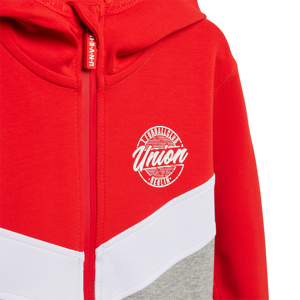 Kinder Jacke Union - rot/grau