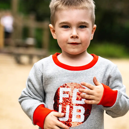 Kinder Sweater Pailetten - grau