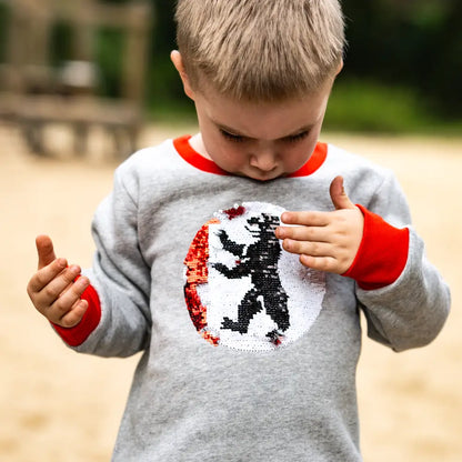 Kinder Sweater Pailetten - grau