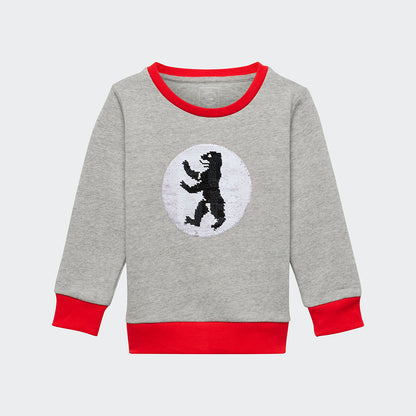 Kinder Sweater Pailetten - grau