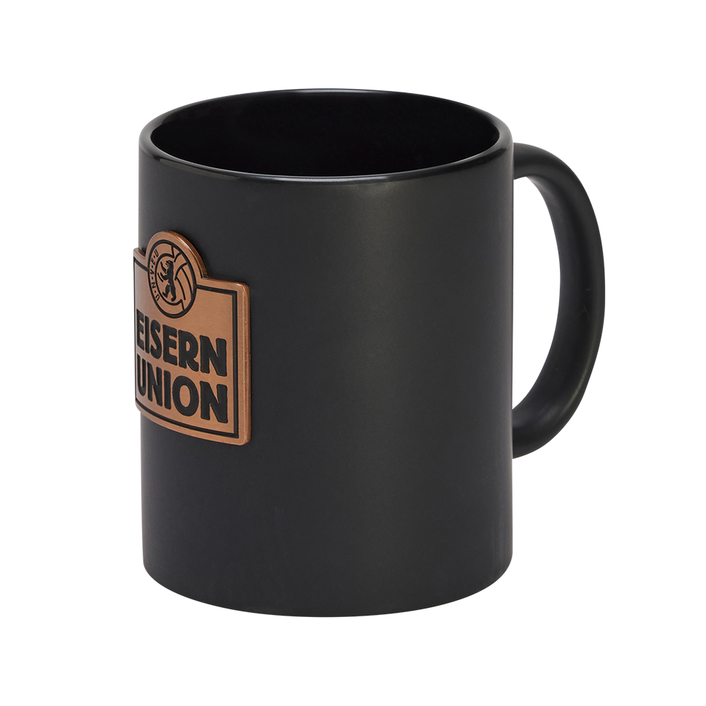 Tasse schwarz - Metall Logo