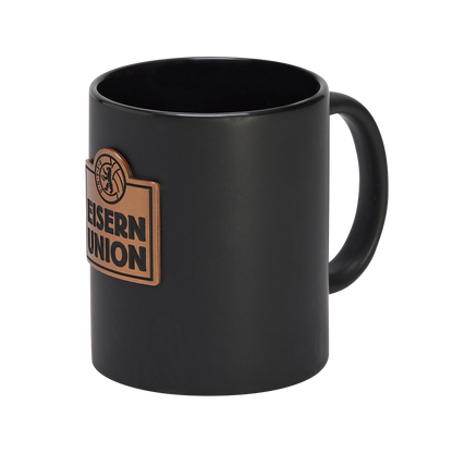 Tasse schwarz - Metall Logo