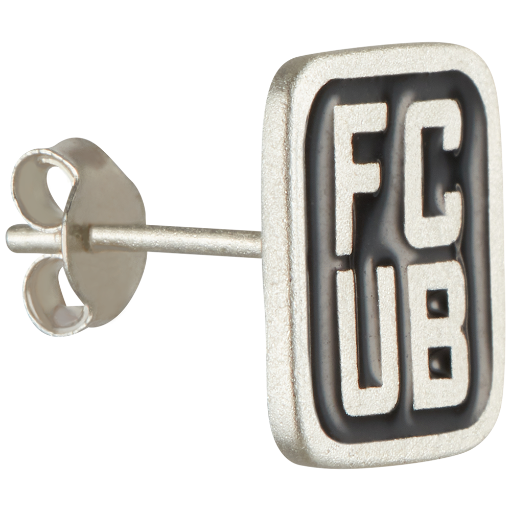 Ohrstecker FCUB - silber/schwarz