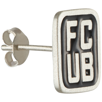 Ohrstecker FCUB - silber/schwarz