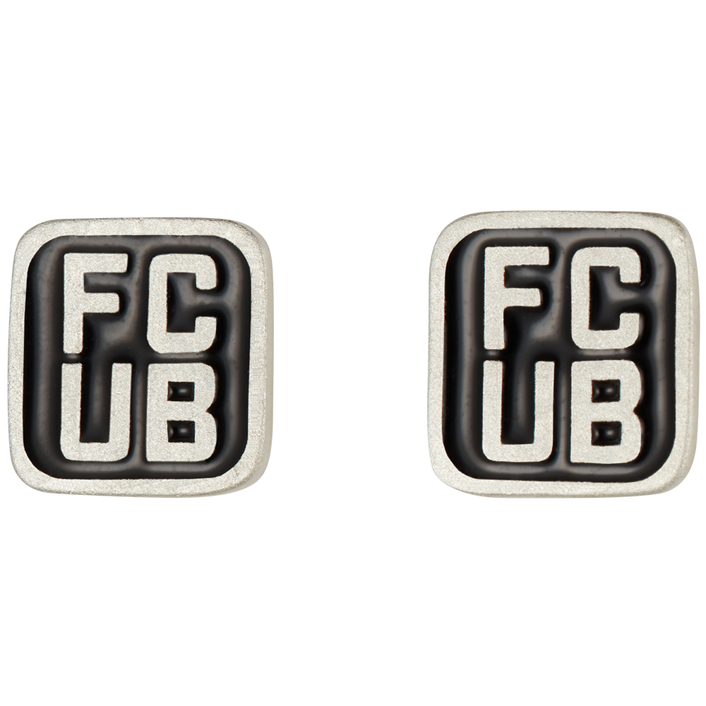 Ohrstecker FCUB - silber/schwarz
