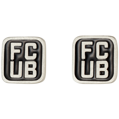 Ohrstecker FCUB - silber/schwarz