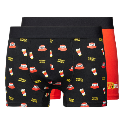 Boxershorts 2er Set - rot/schwarz