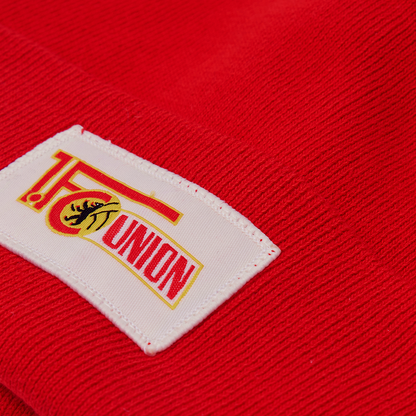 Kinder Beanie Logo Badge - rot