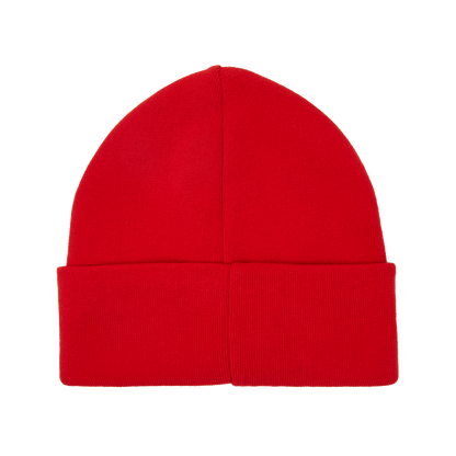Kinder Beanie Logo Badge - rot