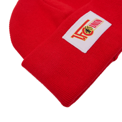 Kleinkinder Beanie Logo Badge - rot