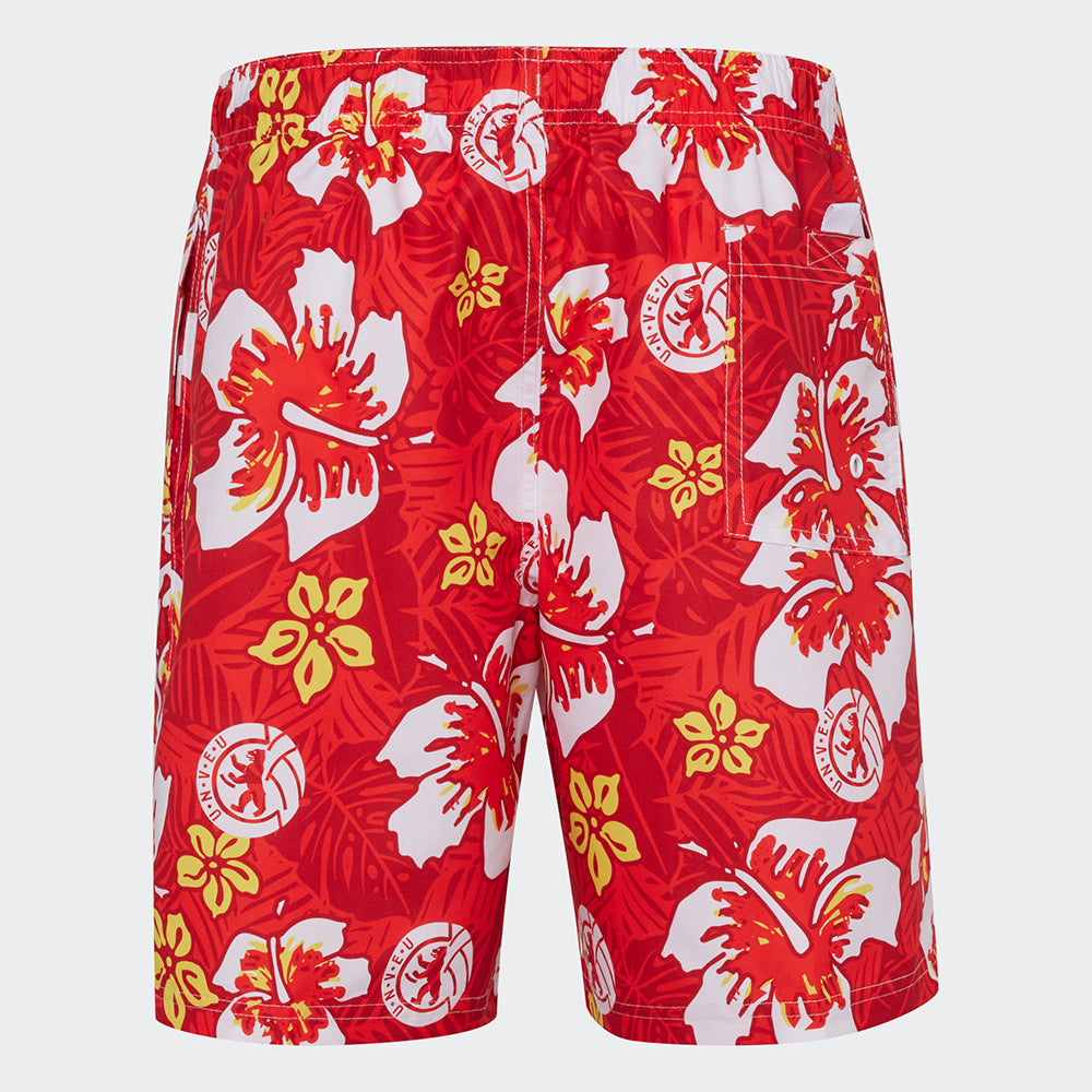 Badehose Hawaii - rot/bunt
